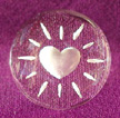 Car - 25mm Energized Heart Cabochon,  Energem-C